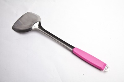 【2元店 不銹鋼帶塑料把鍋鏟 廚房用具 烹飪用具 日用百貨廠家批發(fā)】價格,廠家,圖片,鍋鏟,義烏市杭慕電子商務(wù)商行-